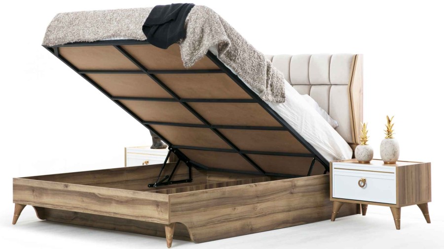 Manyas Bed (With Storage) (160cm) `