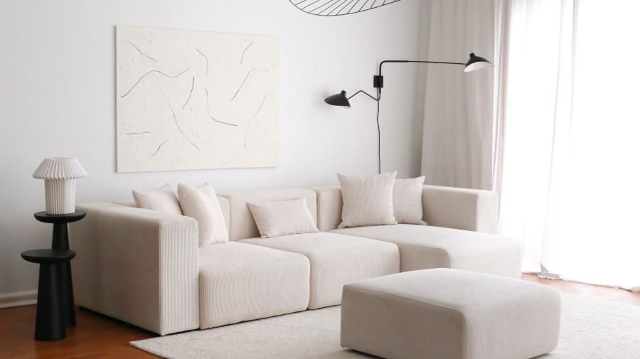 PUFFY MODULAR CORNER SOFA `