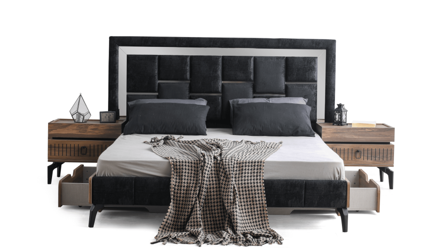 Carmen Bed (With Drawers) (160cm) `