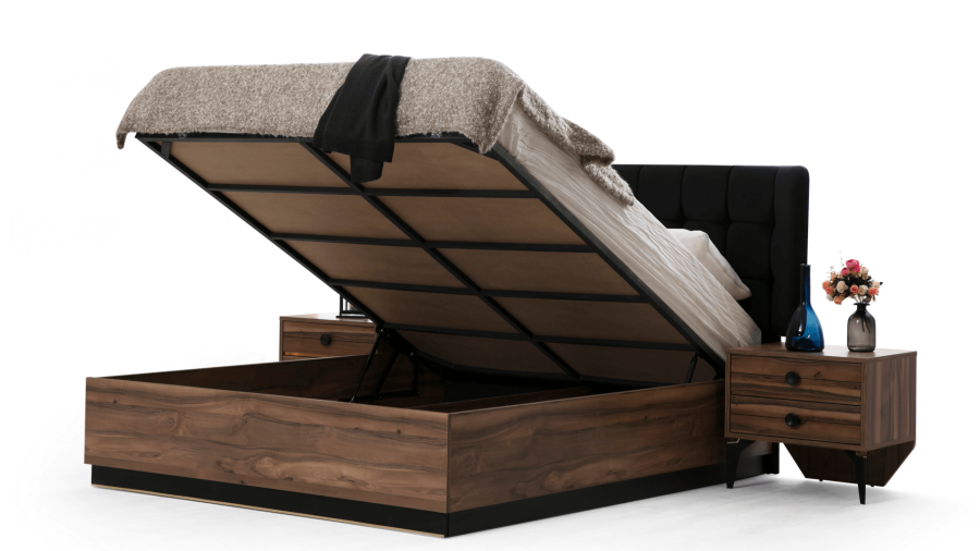 Eymir Bed (With Storage) (160cm) `