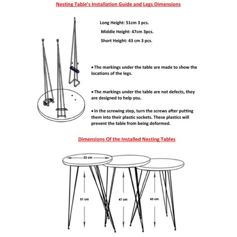 KD-AHM041 Nesting Table `